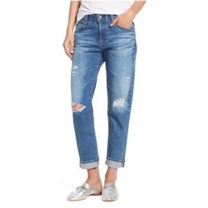 AG Ex Boyfriend Slouchy Slim Distressed Jeans Size 33